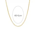 Elegante goldene vergoldete Gliederkette für Damen, Schlüsselbeinkette, 40+5cm - Nur Kette (Ohne Anhänger) (O-Kette) / 40+5cm / Gold
