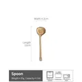 Vintage handmade ceramic coffee stirring spoon, 15cm long Japanese style soup spoon - Coffee Stirrer Spoon (Chaxi) / 15cm / Matte Yellow