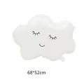 Smiling white cloud aluminum foil balloon for party decoration, 68x52cm - Smiling Cloud with Closed Eyes / 68x52cm