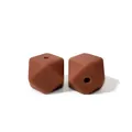 Perles en silicone hexagonales marron 17 mm pour colliers et bracelets accessoires bijoux DIY - 17mm / Chocolat