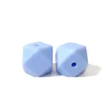 Perles en silicone hexagonales bleu clair de 17mm pour la fabrication de bijoux DIY - 17mm / Bleu ciel