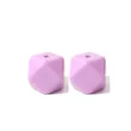 Perles hexagonales en silicone lavande 17mm pour la création de bijoux DIY - 17mm / Lavande