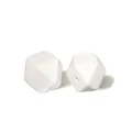 Perles en silicone hexagonales facettées blanches 17mm pour bijoux DIY créatif - 17mm / 125# Blanc Cassé
