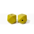 Perles en silicone hexagonales jaune moutarde de 17 mm pour la fabrication de bijoux DIY - 17mm / Vert Haricot Mungo