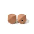 Perles en silicone hexagonales de 17 mm marron pour création de bijoux DIY chic. - 77# Brun Chameau