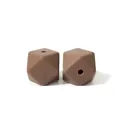 Perles en silicone hexagonales marron de 17 mm pour bijoux DIY - 17mm / 114# Grain de Café