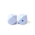 Perles hexagonales en silicone bleu clair de 17 mm pour bijoux DIY - 17mm / Bleu Élégant