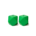 Perles en silicone hexagonales vertes de 17mm pour la fabrication de bijoux DIY - 17mm / 100# Vert de Noël