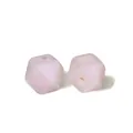 Perle hexagonale unique en silicone de 17 mm en rose clair nacré pour bijoux DIY - 120# Violet Irisé