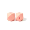 Perles en silicone hexagonales roses de 17mm pour la fabrication de bijoux DIY - 108# Rose Doux
