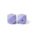 Perles hexagonales en silicone lavande 17 mm pour la création de bijoux et bébés - Bleu Violet (106#)
