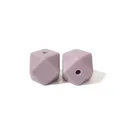 Perles en silicone hexagonales de 17mm violet lavande pour création de bijoux DIY - Violet Crépuscule (102#)