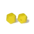 Perles en silicone hexagonales jaunes de 17mm pour colliers, bracelets et bijoux DIY - Jaune Oie (134#)