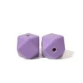 Perles en silicone violettes de 17mm facettées pour la création de bijoux DIY et colliers - 17mm / 109# Violet Foncé