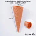 Realistic PVC simulation ice cream waffle cone prop for DIY food play and crafts - New Large Crisp Cone / Caramel color