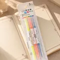 Professional set of 3 creative double-ended highlighters for students and journaling - 3 Colors 3 Pcs Set
