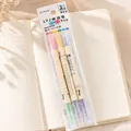 Set of 3 creative dual-tip colored highlighters for journaling and marking on notebook - 6 Colors 3 Pcs Set