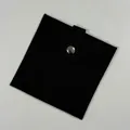 Premium black square felt jewelry storage pouch with silver metal snap closure - 9x9cm / Black U-shaped Buckle (For Fixing Bracelet)