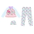 Dreiteiliges Mädchen Meerjungfrau Badeanzug Set mit Langarm und Punkten - XL (100-110cm, 32-39 Jin) / Set / Perlenprinzessin