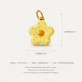 Yellow flower pendant charm in PVD gold plated stainless steel for DIY jewelry making - Flower Pendant