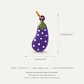 Polka dot purple eggplant enamel charm pendant for DIY jewelry making accessories - Eggplant Pendant
