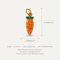 Small carrot pendant in orange enamel with gold plated stainless steel ring - Carrot Pendant