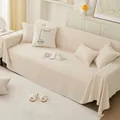 Elegant cream-colored solid sofa cover made of skin-friendly and textured fabric - 180X230CM / Beige