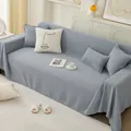 Elegant soft light blue solid color sofa cover throw blanket for all seasons home decor - 180X230CM / Light Gray
