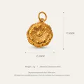 Elegant 18K gold plated stainless steel star cloud pendant for DIY jewelry making. - Petal Pendant / Gold
