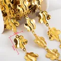 Catena in acciaio inossidabile placcato oro 18 carati a forma di fiore per gioielli fai-da-te - Fiore Oro-15x20 / 1 Metro/Confezione / Oro