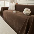 Thick brown corduroy sofa cover, waterproof and cat scratch resistant furniture protector - 180*230 / Chocolate