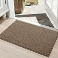 Felpudo tejido marrón antideslizante duradero para entradas comerciales y domésticas - 90*150CM / Serie Zhiya / Beige Oscuro
