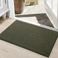 Alfombra de entrada antideslizante verde texturizada premium para uso comercial - 90*150CM / Serie Zhiya / Verde