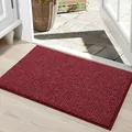 Tappeto d'ingresso rosso antiscivolo durevole per uso commerciale e domestico testurizzato - 90*150CM / Serie Zhiya / Rosso