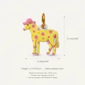 Incantevole ciondolo a forma di cavallo zodiacale giallo in resistente acciaio inox - Ciondolo Cavallo Giallo (1)