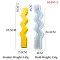 Zigzag geometric silicone mold for long irregular scented candles with dimensions - Style C