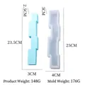 Minimalist irregular geometric long strip candle silicone mold with dimensions - Style D