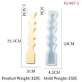 Long irregular geometric silicone mold for making handmade aromatherapy pillar candles - Style E