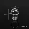 Mini coppa gelato in plastica trasparente con coperchio a cupola per DIY, altezza 5,3 cm - Coppa mousse (Coperchio senza foro) / 5.3cm x 3.8cm / Trasparente