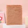Zacht bruin imitatiebont A5 pluche notitieboekje voor studentenjournaling en DIY-notities. - A5: 22.5*15.5*3CM / Bruin