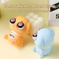 Giocattolo antistress creativo cane con occhi pop-up in blu e giallo per il relax - Cane Calmo Occhi Sgranati