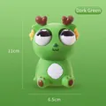 Giocattolo antistress a forma di drago verde con occhi sporgenti, verde scuro - Dragone con Occhi a Sbalzo / Sacchetto OPP / Verde scuro