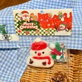 Set de juguete antiestrés squishy de muñeco de nieve con empaque y decorado de Navidad - Estilo Muñeco de Nieve de Navidad con Sombrero Rojo / 1 Pieza Con Paquete de Accesorios DIY