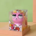 Simpatico drago rosa giocattolo antistress con occhi che saltano fuori per bambini - Dragone con Occhi a Sbalzo / Confezione Regalo / Rosa