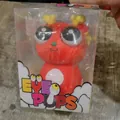 Giocattolo antistress a forma di drago rosso con occhi che saltano fuori, in scatola - Dragone Occhi Pop (Confezione Regalo) / Rosso