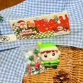 Giocattolo antistress squishy elfo di Natale festivo con cartellino rosso e perline colorate - Elfo di Natale / 1 Pezzo Con Pacchetto Accessori Fai Da Te