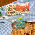 Set di giocattoli antistress squishy a forma di albero di Natale con pompon decorativi - Modello albero di Natale / 1 Pezzo Con Pacchetto Accessori Fai Da Te