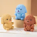 Schattig poedel puppy knijpspeelgoed voor stressverlichting in drie levendige kleuren. - Simulatie Puppy (Meelmodel) / 1 Stuk / Meerkleurig
