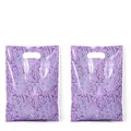 Detailed texture of purple laser lightning pattern on plastic gift bags with punched handles - Printed Style (100902) / 10 Pieces Pack