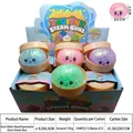 Set di giocattoli squishy a forma di panini al vapore colorati e glitterati - Grandi Perline Brillantini 8.5cm